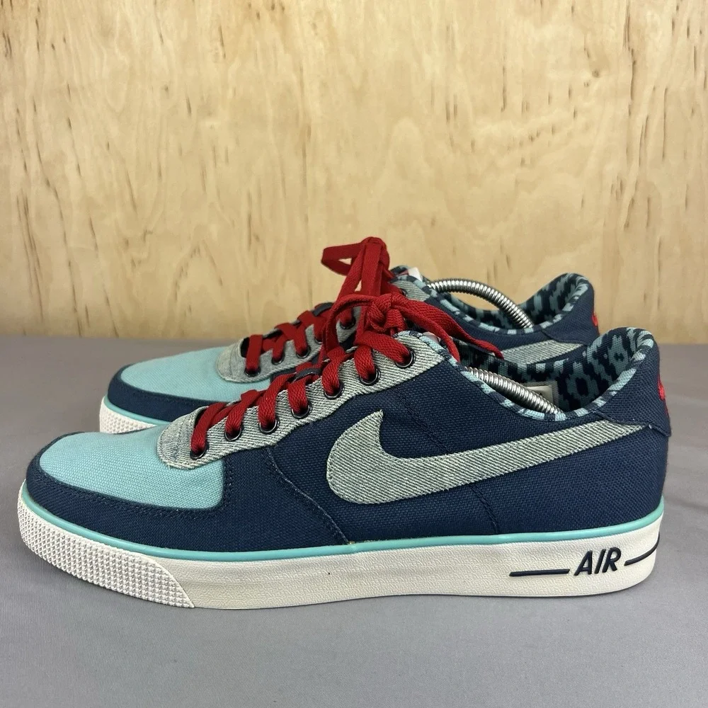 Nike Air Force 1 Low AC iD Blue Canvas Sneakers Men's Size 12 689344-991 Used